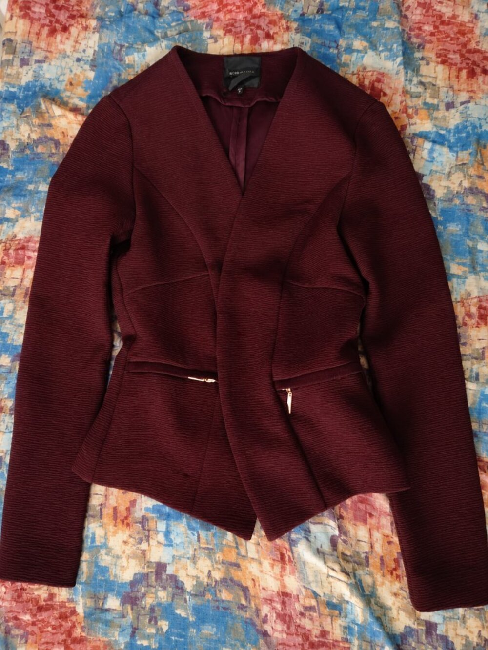 Blazer ouvert bourgogne – effortless chic 🍷